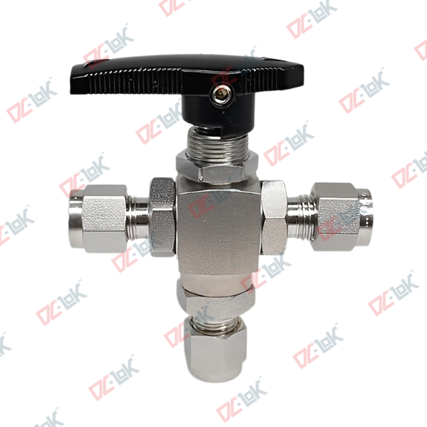 3-WAY Panel Mount Ball Valve OD X OD X OD